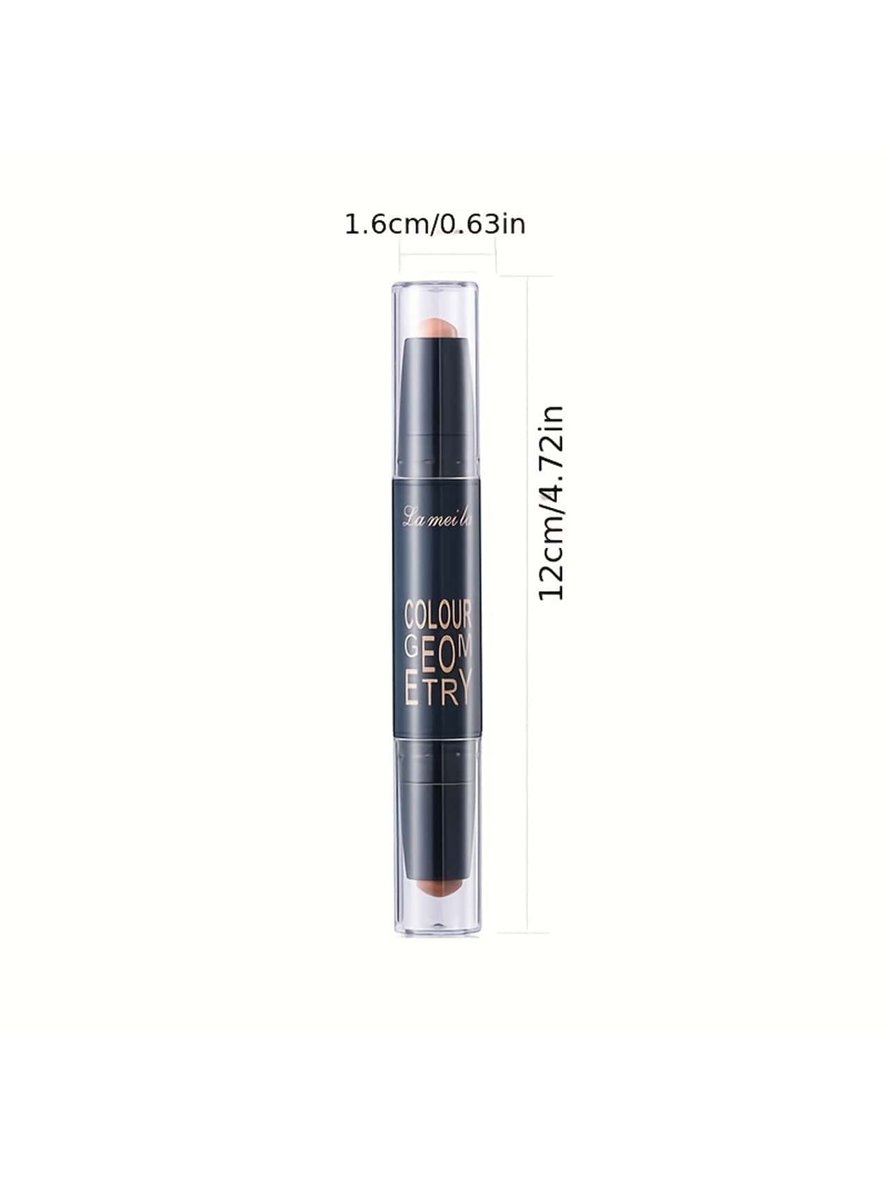 Shein - 2-Color Double Headed Contouring Penn, Highlighter Concealer Stick, Natural Stereoscopic Facial Contouring Makeup Stick (02)