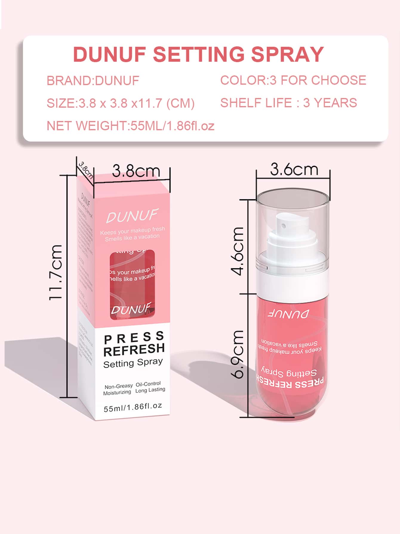 Shein - Setting Spray Moisturizing Oil Control Moisturizing Setting Spray