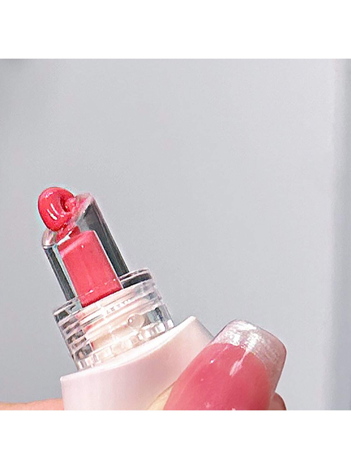 Shein - Crystal frozen mirror light lip glaze moisturizing glass lip gloss tender girl water light doodle lip jelly