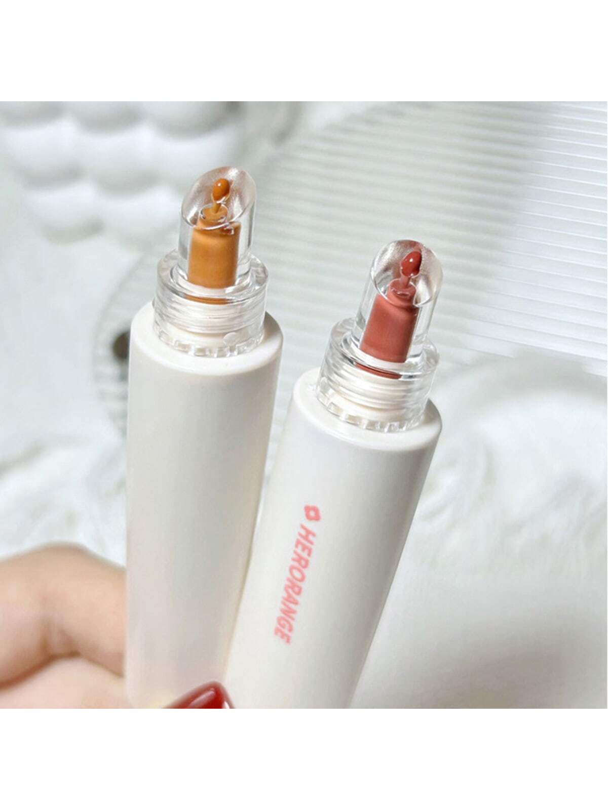 Shein - Crystal frozen mirror light lip glaze moisturizing glass lip gloss tender girl water light doodle lip jelly