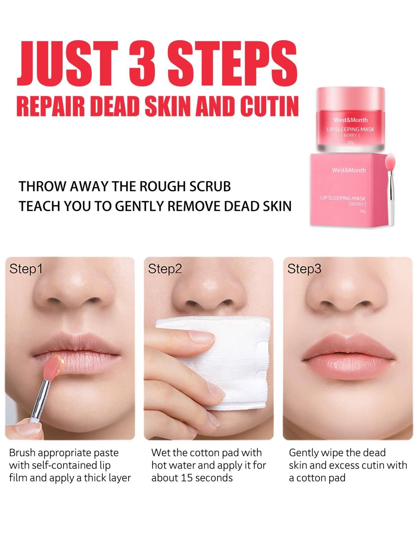 Shein - 20G Moisturizing Lip Balm, Lip Care For Night