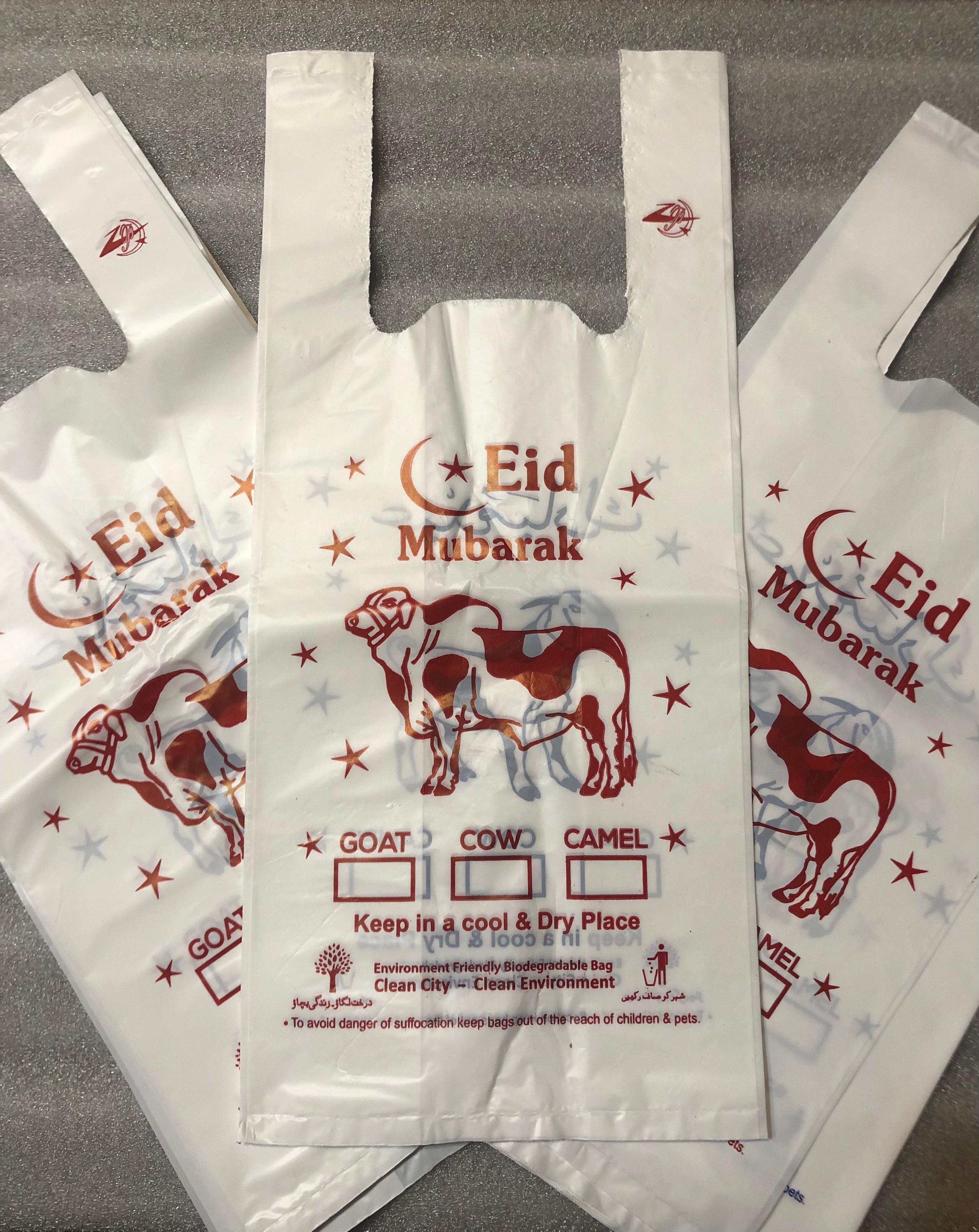 Bakra Eid Meat Bags, Disposable Shoppers, Meat Plastic Bags