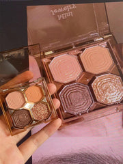 Shein - 4-Color Eyeshadow Palette, 1pc Long-Wearing Waterproof Eye Makeup Product For Women 01 Bejewelled