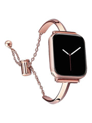 Shein - 1pc Rose Gold Stainless Steel Bracelet Compatible With Apple Watch