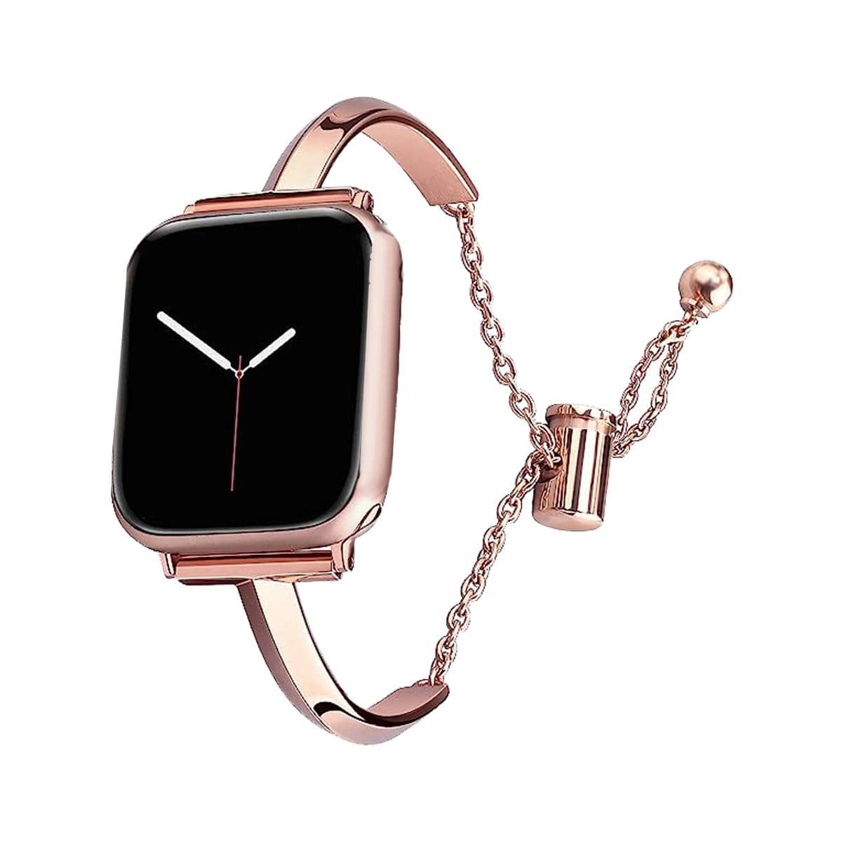 Shein - 1pc Rose Gold Stainless Steel Bracelet Compatible With Apple Watch