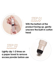 Shein - 1Pc Thick And Fluffy Hairline Powder For Waterproof And Sweatproof, To Fill And Modify The Forehead And Temple Shadow, Also Good For Eyebrow Modification - Black