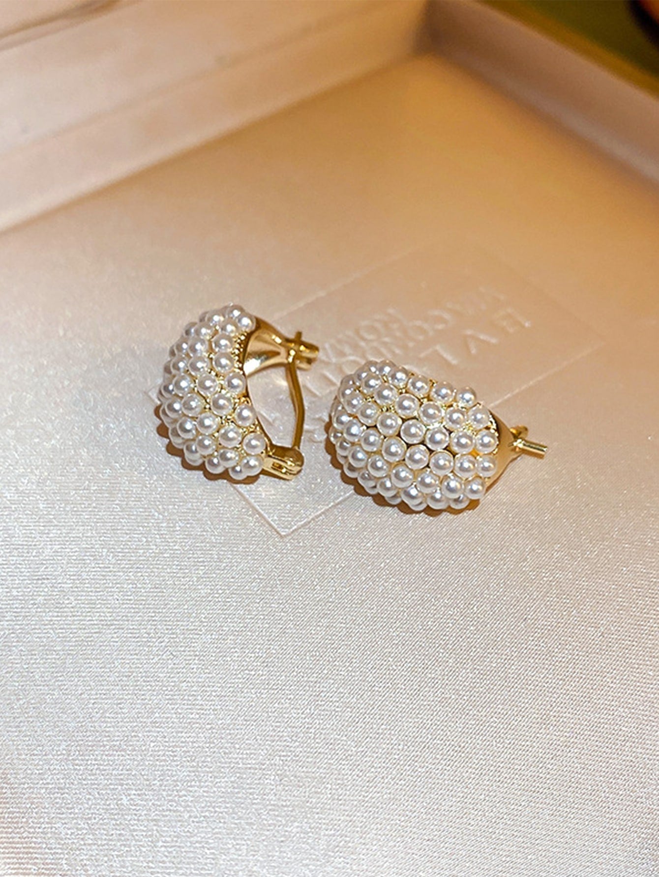 Shein - 1pair New Fashion Faux Pearl Flower Basket Design Simple & Unique Earrings For Women, Versatile Accessory