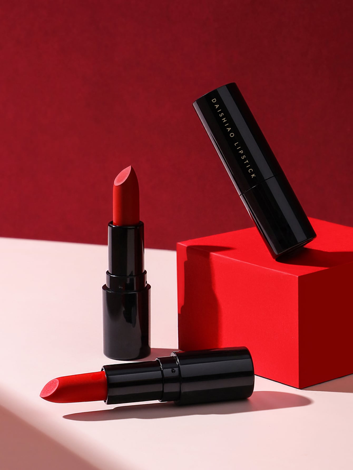 Shein - 4Pcs/Set Matte Velvet Lipstick Waterproof Long Lasting Moisturizing Cosmetic Solid Lip Balm