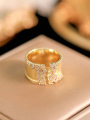 Shein - 1Pc Luxury Full Zirconia Engagement Women Rings For Party Wedding Jewelry