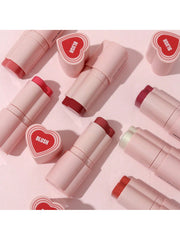 Shein - Heci Beauty Heart-Shaped Blush Stick 3-In-1 Cream Blush Lovely Beautiful Color Pink Natural Rose Gloss Makeup Blush Long-Lasting Lip, Eye And Cheek Blush 1Pc Love Holiday Gifts For Mother, Friends, Women And Girls Y2K