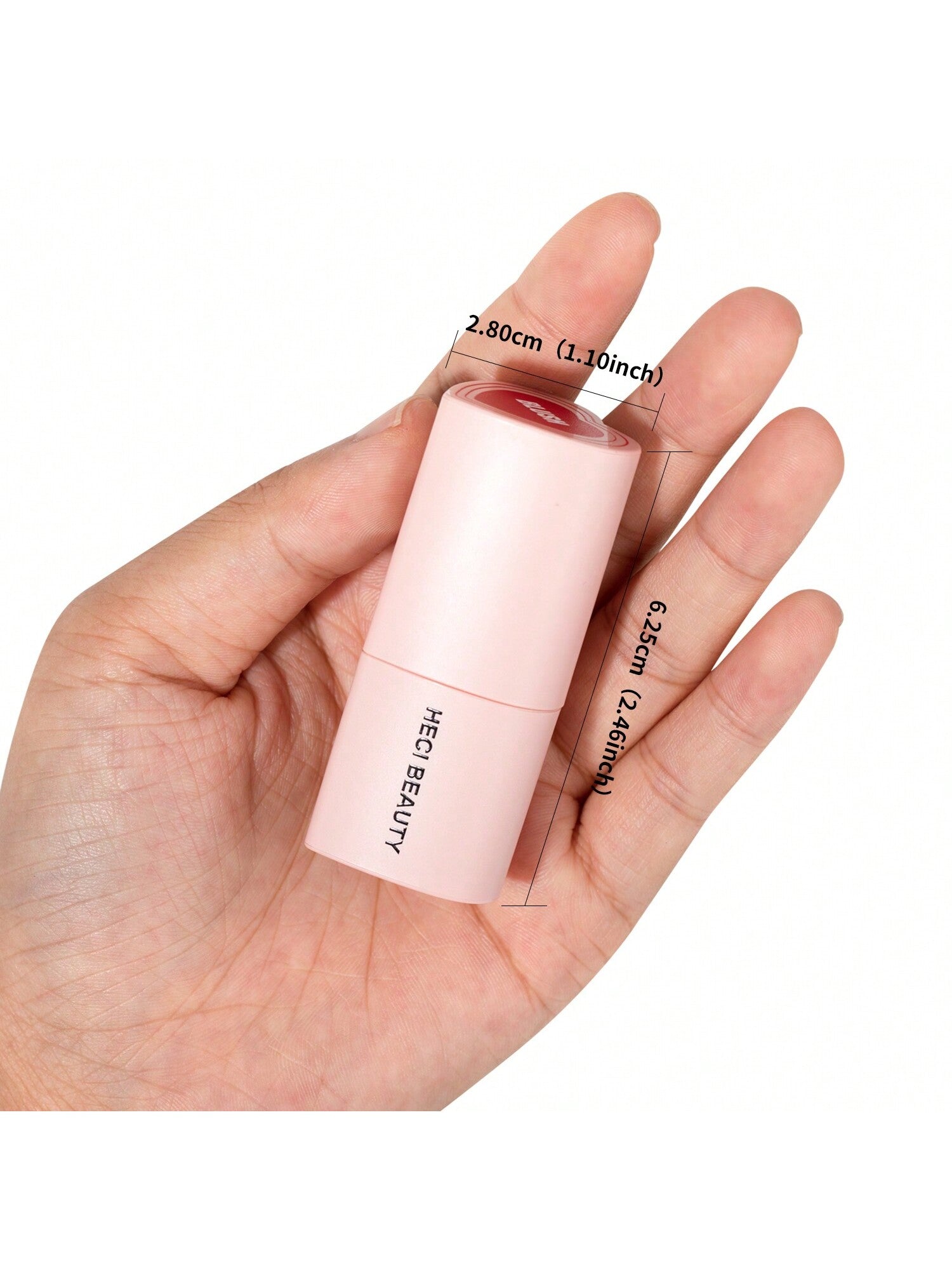 Shein - Heci Beauty Heart-Shaped Blush Stick 3-In-1 Cream Blush Lovely Beautiful Color Pink Natural Rose Gloss Makeup Blush Long-Lasting Lip, Eye And Cheek Blush 1Pc Love Holiday Gifts For Mother, Friends, Women And Girls Y2K