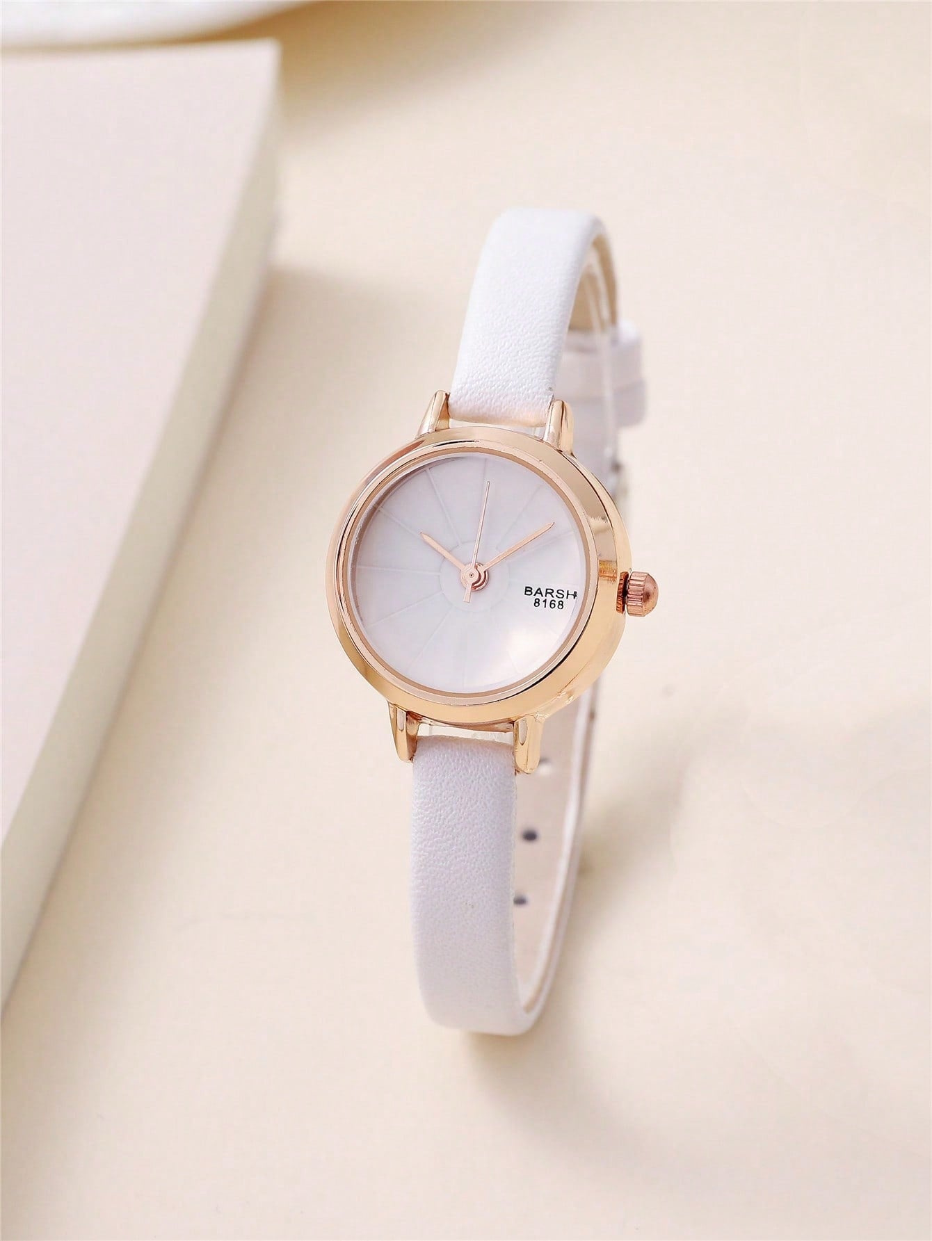 Shein - Minimalist Style Small Pu Leather Strap Watch For Women Students