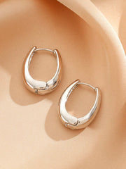 Shein - 1pc Minimalist Hoop Earrings Copper Jewelry