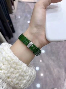 Shein - 1pc Minimalist Rectangle Quartz Watch