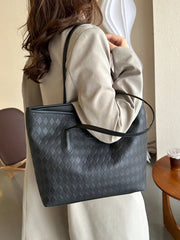 Shein - Plaid Pattern Large Capacity Tote Bag For Women