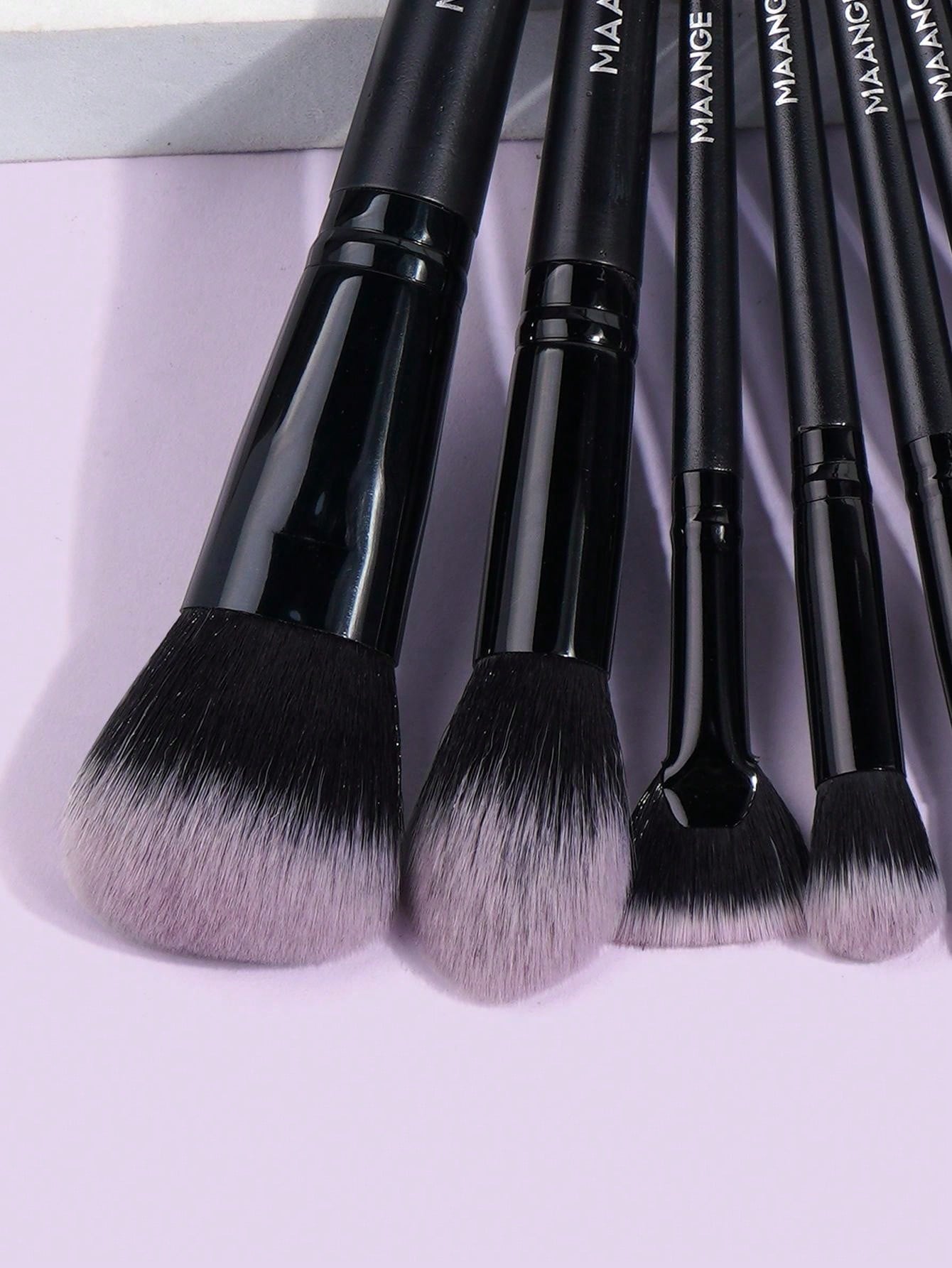 Shein - MAANGE 20pcs Professional Makeup Brush Set With Carrying Case,Makeup Tools With Soft Fiber For Easy Carrying,Foundation Brush,Eye Shadow Brush,Smudge Brush,Eyebrow Brush,Brush Set For Travel