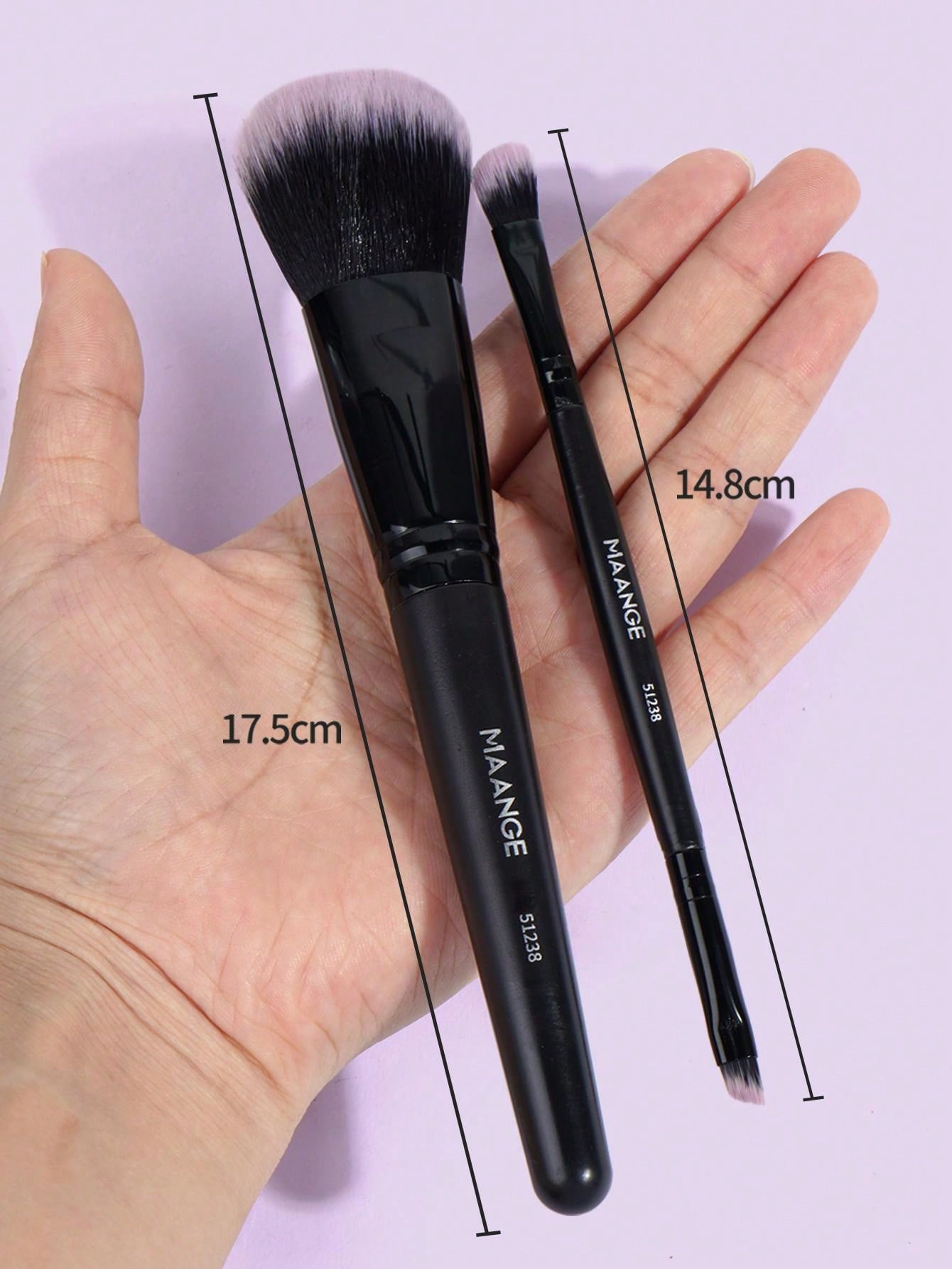 Shein - MAANGE 20pcs Professional Makeup Brush Set With Carrying Case,Makeup Tools With Soft Fiber For Easy Carrying,Foundation Brush,Eye Shadow Brush,Smudge Brush,Eyebrow Brush,Brush Set For Travel