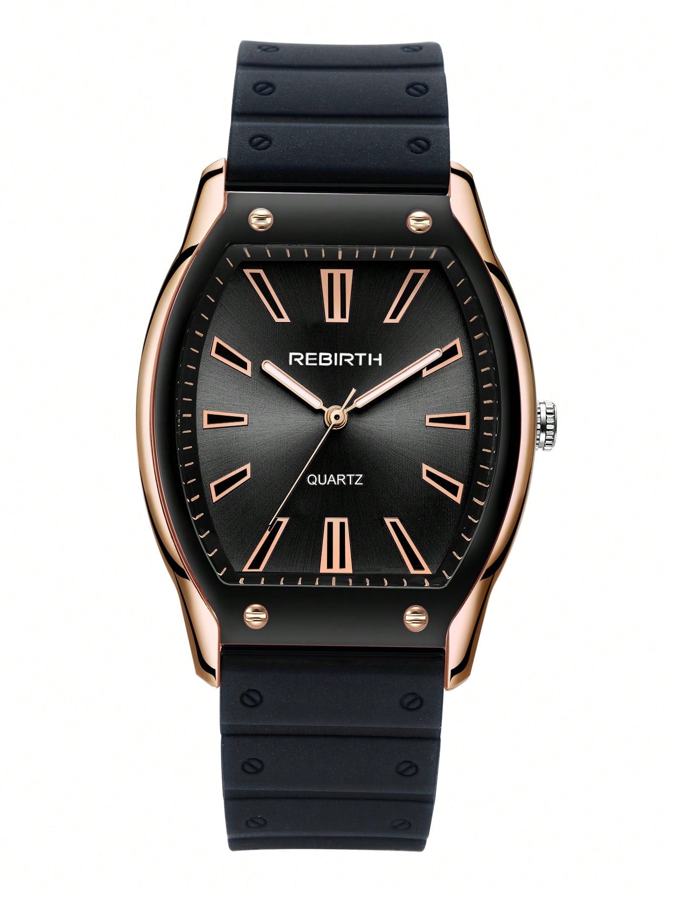 Shein - Minimalist Fashion Student'S Unisex Quartz Watch With Silicone Strap