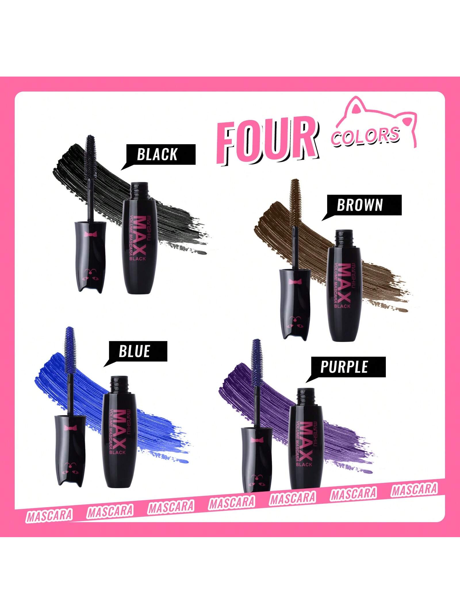Shein - Cute Cat Head Shaped Mascara Curling & Long Lasting 10G