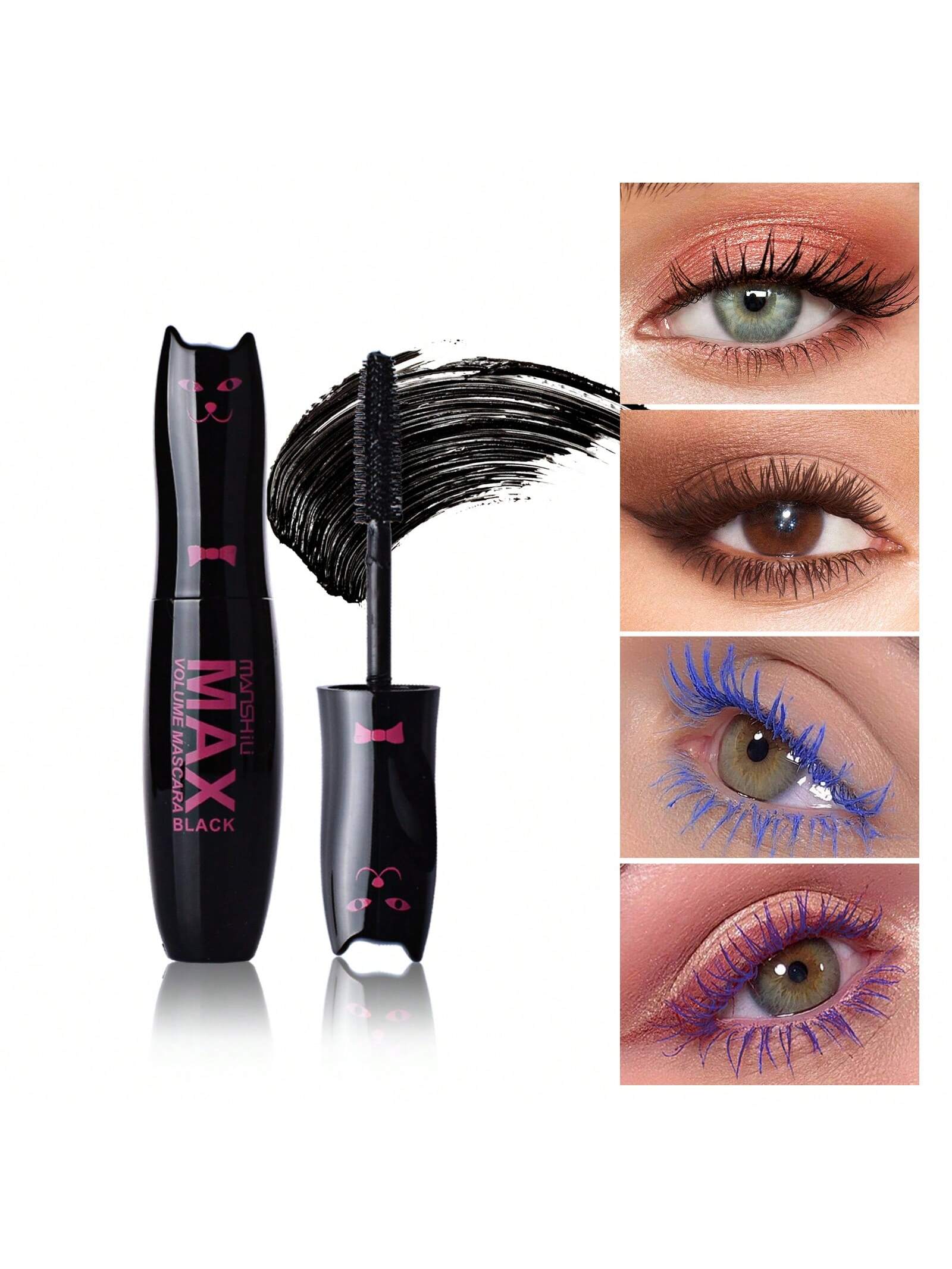 Shein - Cute Cat Head Shaped Mascara Curling & Long Lasting 10G