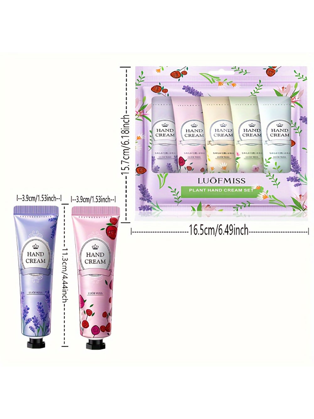 Shein - 5Pcs Gift Set Xiangfen Hand Cream - Deeply Moisturizing, Refining Pores, Tightening Skin, Reducing Fine Lines From Dry And Rough Hands