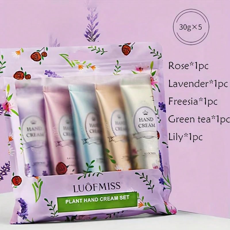 Shein - 5Pcs Gift Set Xiangfen Hand Cream - Deeply Moisturizing, Refining Pores, Tightening Skin, Reducing Fine Lines From Dry And Rough Hands