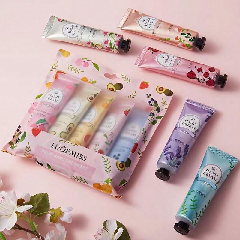 Shein - 5Pcs Gift Set Xiangfen Hand Cream - Deeply Moisturizing, Refining Pores, Tightening Skin, Reducing Fine Lines From Dry And Rough Hands