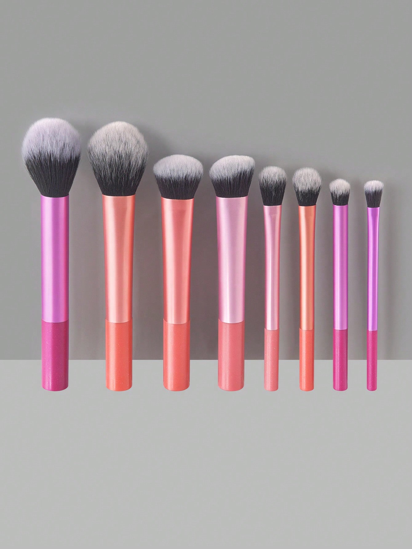 Shein - 8pcs/set Multicolor Makeup Brush Set Including Blush Brush, Powder Brush, Contour Brush, Eye Shadow Brush, Blending Brush, Highlighter Brush, Bronzer Brush, Factory Direct Sales, Findcolor