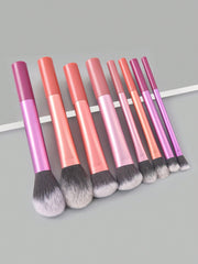 Shein - 8pcs/set Multicolor Makeup Brush Set Including Blush Brush, Powder Brush, Contour Brush, Eye Shadow Brush, Blending Brush, Highlighter Brush, Bronzer Brush, Factory Direct Sales, Findcolor