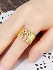 Shein - 1Pc Romantic Cubic Zirconia Ring For Women For Valentine'S Day Gift Wedding Party Jewelry