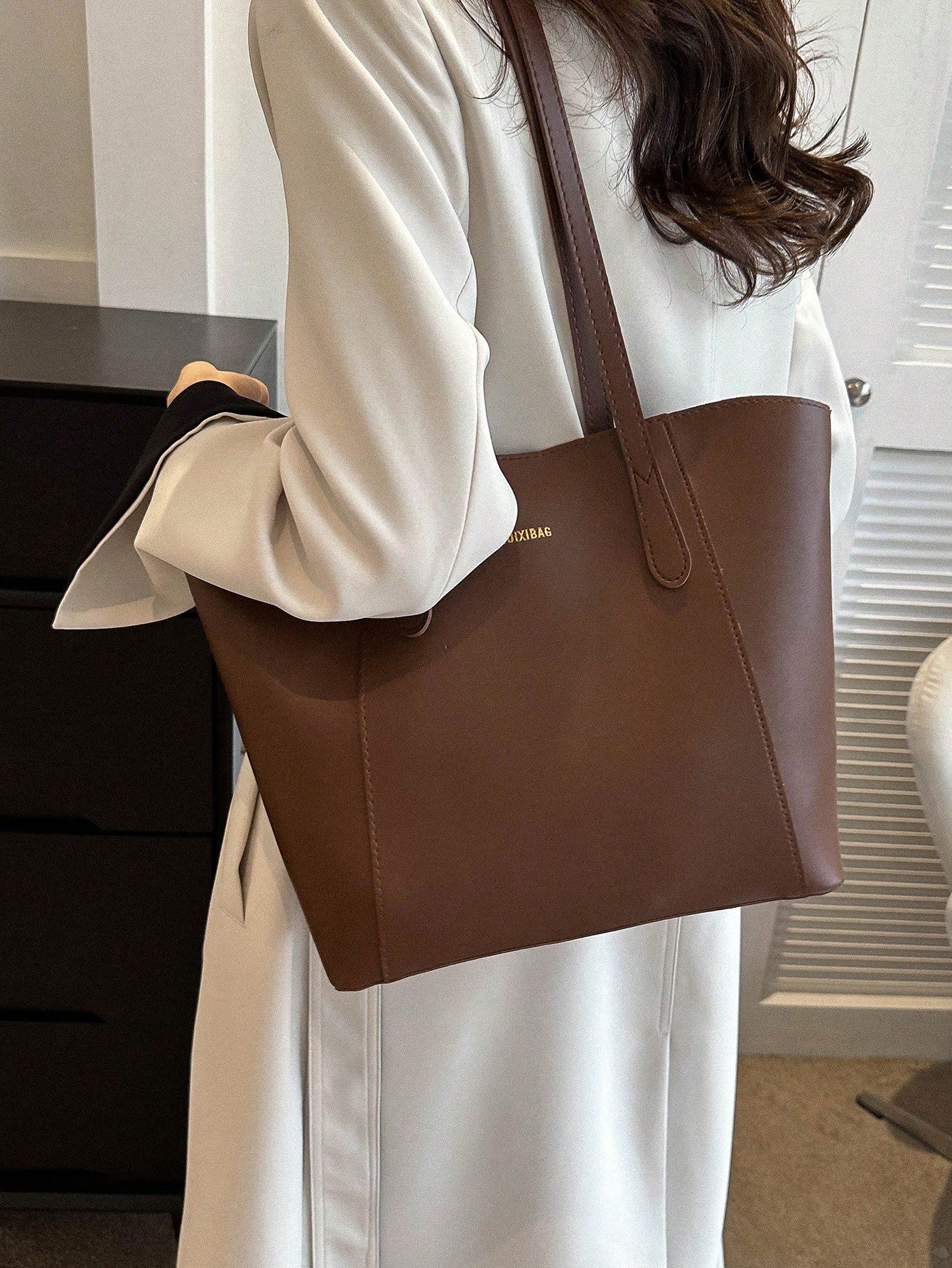 Shein - Large Capacity Tote Bag For Women, Korean Style, Ins Design, Versatile, High-End, Suitable For Commuting And School