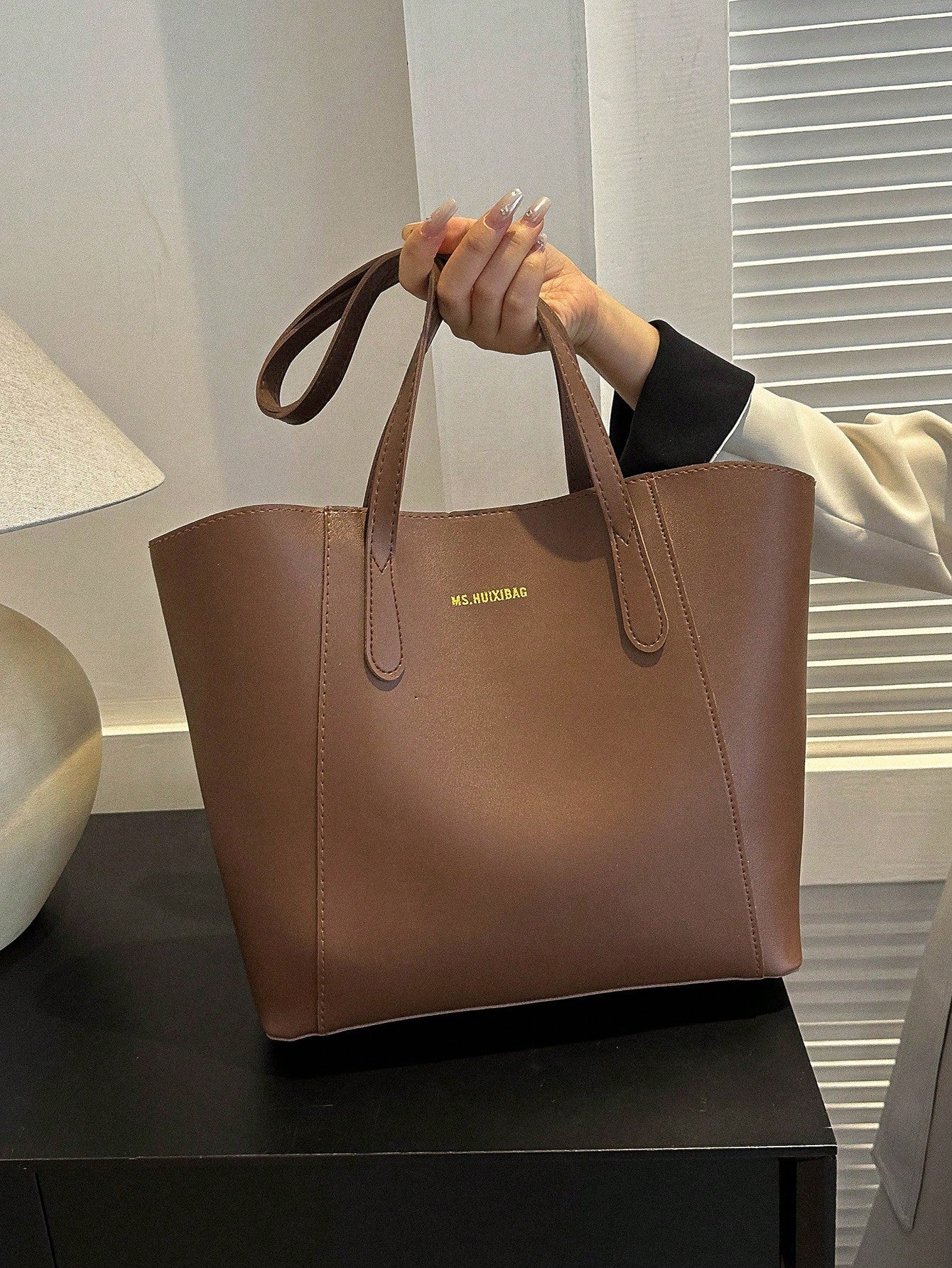 Shein - Large Capacity Tote Bag For Women, Korean Style, Ins Design, Versatile, High-End, Suitable For Commuting And School