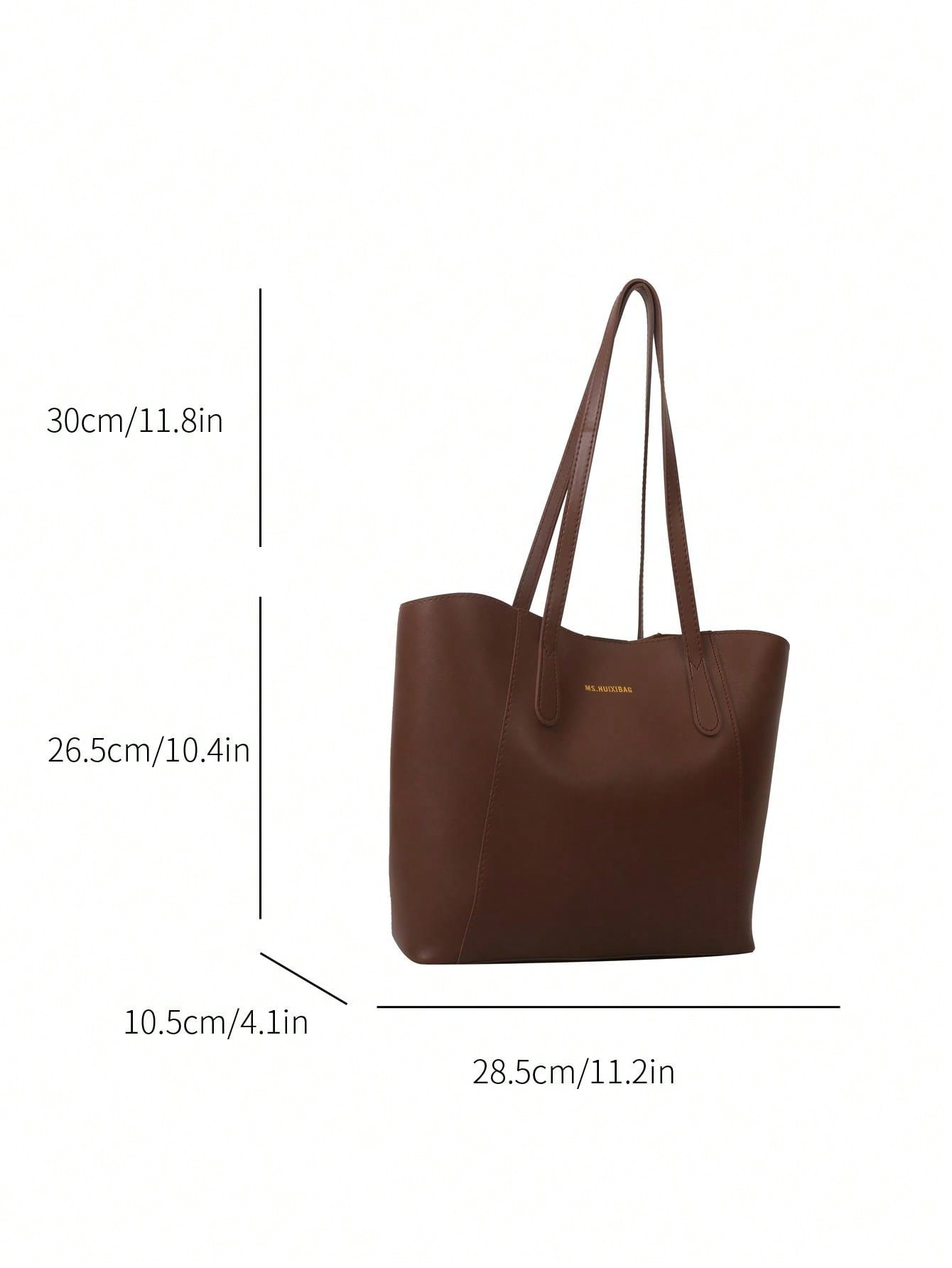 Shein - Large Capacity Tote Bag For Women, Korean Style, Ins Design, Versatile, High-End, Suitable For Commuting And School