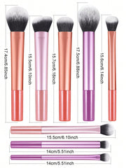 Shein - 8pcs Makeup Brush Set Multifunctional Beauty Tool For Quick Application