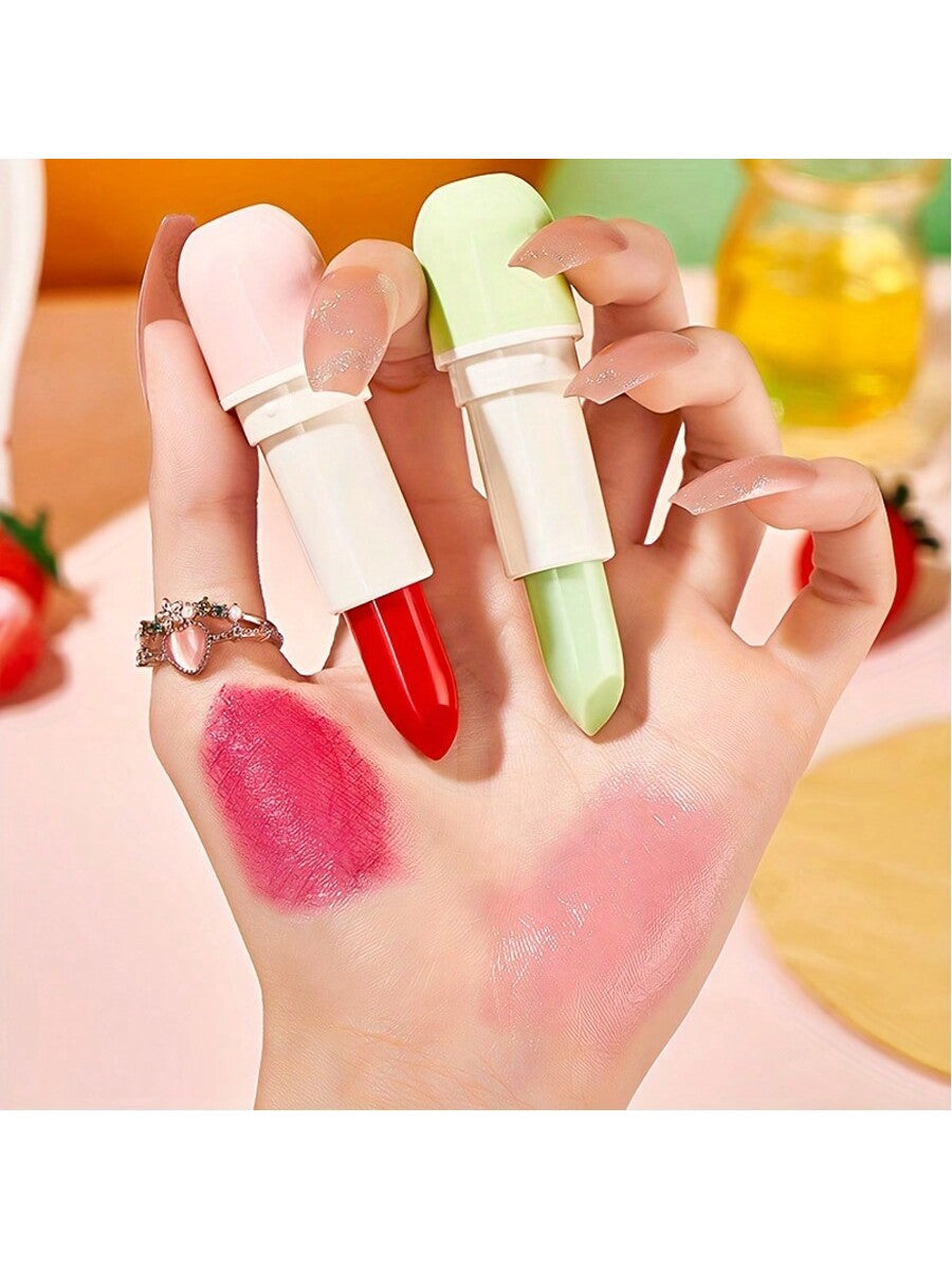 Shein - 3Pcs Lip Balm Gift Set, Water Gloss Elastic Tender Care Lipstick Moisturizing And Moisturizing Warm Color Changing Lip Mask Set,Gifts For Women