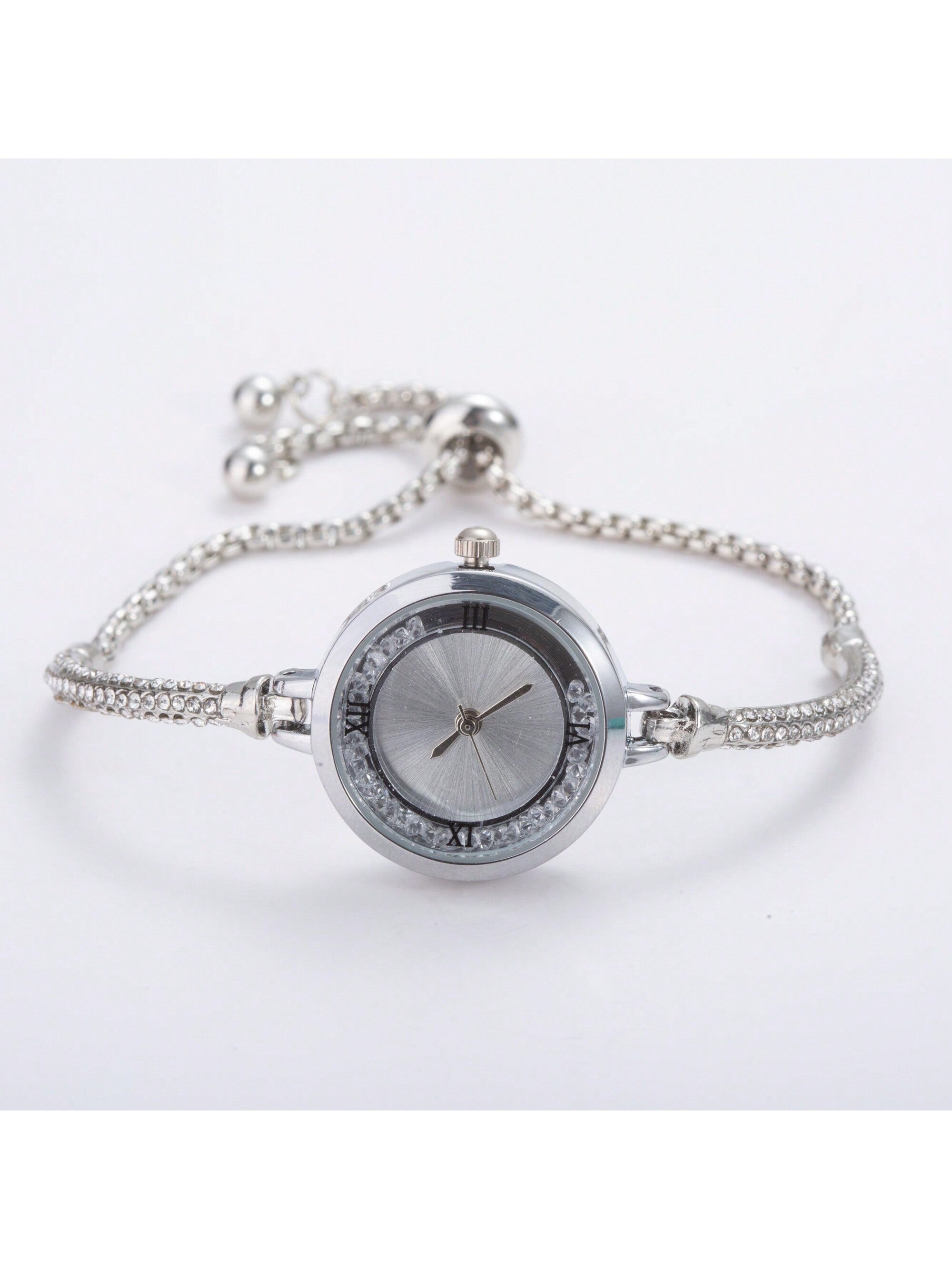 Shein - 2023 New Fashion Women's Watch, Ladies Quartz Watch With Rhinestone, Casual Style Wristwatch For Girls, Birthday Gift