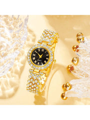 Shein - 5pcs/Set Women's Fashionable Quartz Watch Set
