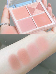 Shein - Matte Blush Palette, 1Pc Long-Wearing Waterproof Facial Cheek Blusher Contour Face Makeup Product