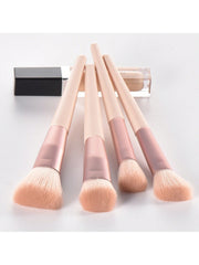 Shein - 10pcs Zero-Degree Series Makeup Brush Set - 4 Face Brushes And 6 Eye Brushes