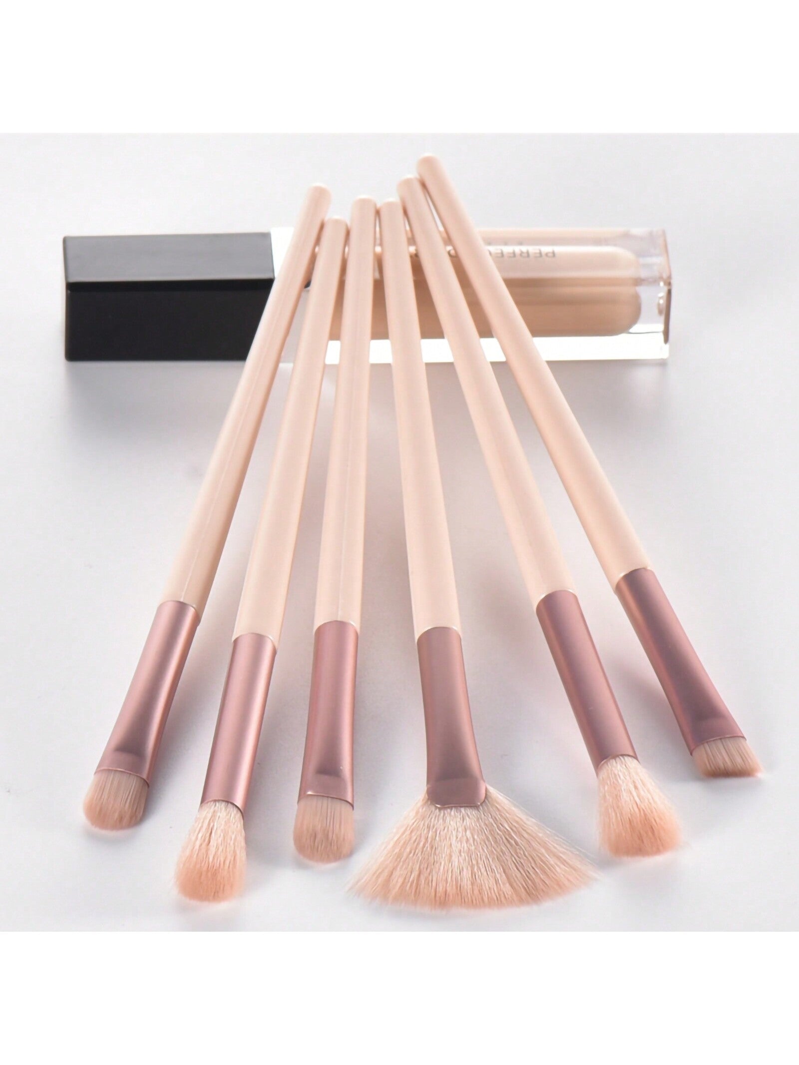 Shein - 10pcs Zero-Degree Series Makeup Brush Set - 4 Face Brushes And 6 Eye Brushes