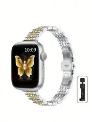Shein - 1pc Unisex Ultra Thin Stainless Steel Mesh Band