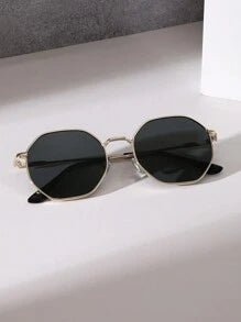 Shein - 1pc Women Geometric Frame UV400 Sunglasses
