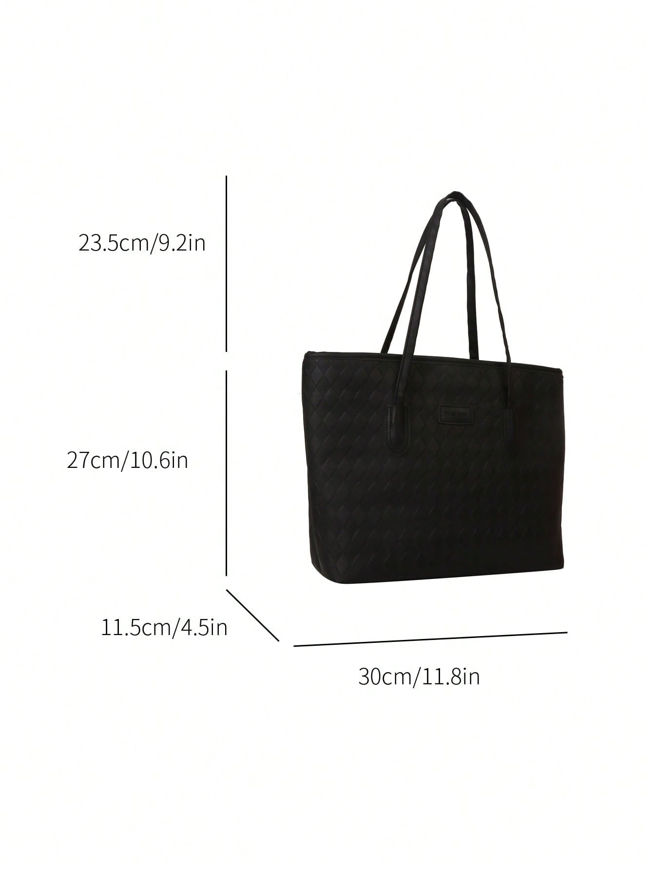 Shein - Plaid Pattern Large Capacity Tote Bag For Women