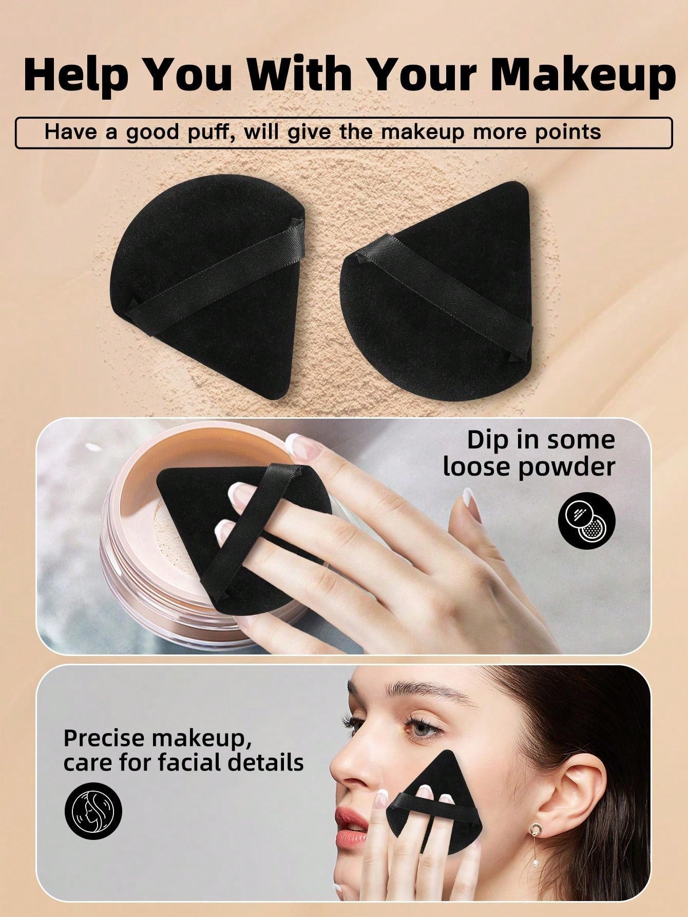 Shein - 2PCS Makeup Puff 22pcs Makeup Brush Sets Premium Synthetic Hair  Eyeshadow Blending Brush Sets Cosmetics Tools For Face And Eyes