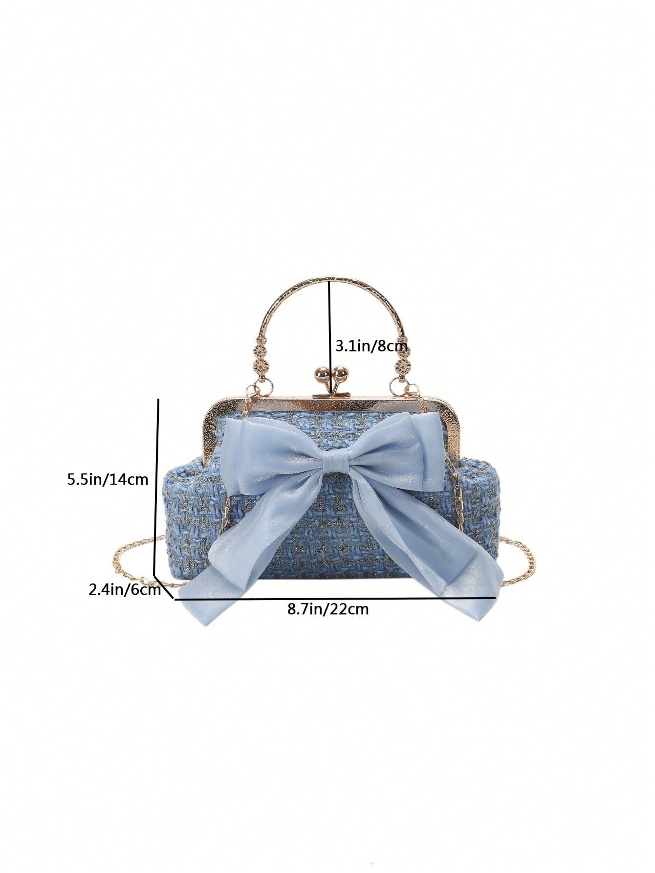 Shein - 2023 New Arrival Glittering Chain Evening Bag For Women, Fashionable Elegant Clutch, Handbag, Shoulder Bag, Crossbody Bag, Zipper Closure
