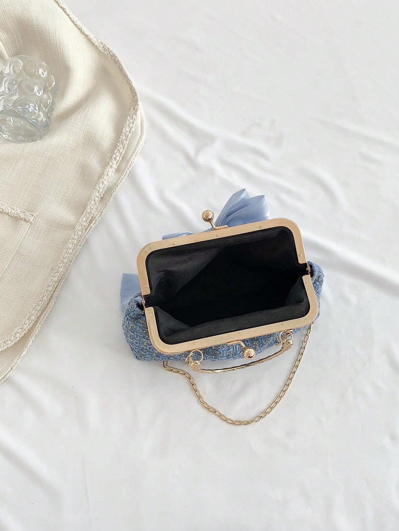 Shein - 2023 New Arrival Glittering Chain Evening Bag For Women, Fashionable Elegant Clutch, Handbag, Shoulder Bag, Crossbody Bag, Zipper Closure