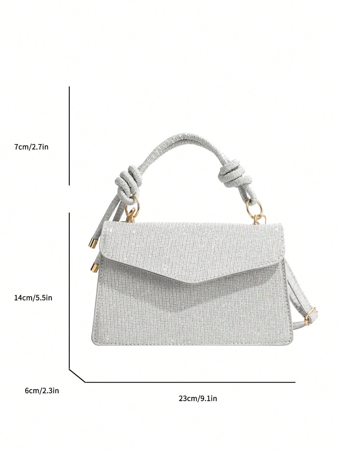 Shein - Women'S Sparkly Fashionable Crossbody Square Bag For Evening Party