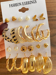 Shein - 24pcs Pearl Earring Set
