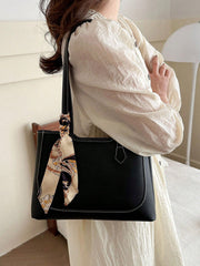 Shein - A Fashionable, Casual, And Minimalist Shopping Bag With A Fashionable Scarf And A Shoulder Tote Bag, Suitable For Shopping