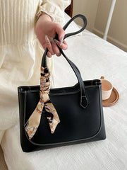Shein - A Fashionable, Casual, And Minimalist Shopping Bag With A Fashionable Scarf And A Shoulder Tote Bag, Suitable For Shopping